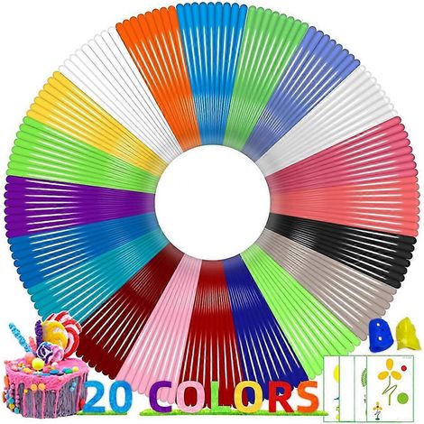Recharges de filament PLA pour stylo 3D, 20 couleurs, diamètre 1,75 mm (voir photo) (1/5)