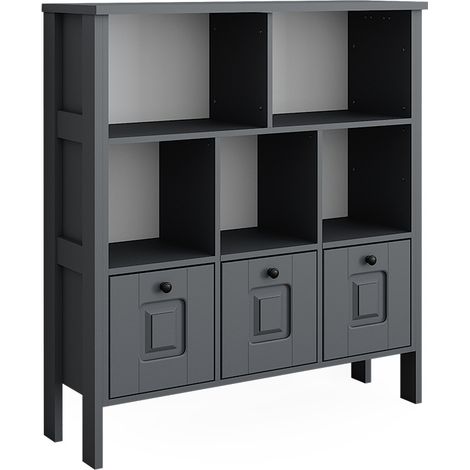 Scaffale per bambini Ajaton, Grigio, 103.6 x 113.4 cm, Vitalispa