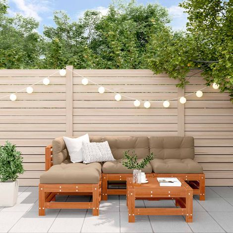 vidaXL Set Lounge da Giardino 5 pcs Marrone Cera (1/5)