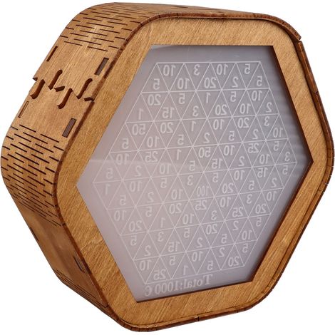 Tirelire en Bois avec Compteur Digital pour Adultes et Enfants, Coffre à Monnaie avec Balance Électronique, Cadeau Pratique pour Maison (1/5)