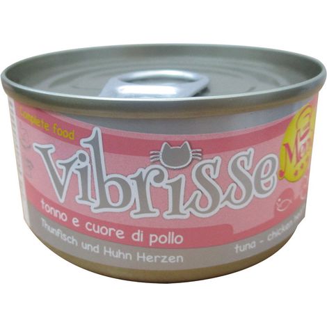 24 lattine 70 g cad.: Vibrisse Cat Menu tonno con cuore di pollo 24 lattine da 70 g cad.
