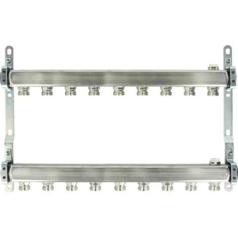 Collecteur pour radiateur 9 circuits 1’’ acier inoxydable