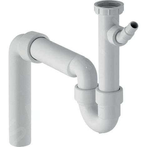 Geberit Accessoires - Siphon en tube pour éviers, avec raccord de tuyau, sortie verticale, d 40 mm 152.556.11.1 (1/3)
