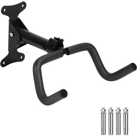 Soporte de pared para bicicletas, de acero resistente, giratorio 360°, ajustable, plegable, con gancho y acolchado suave (1/5)