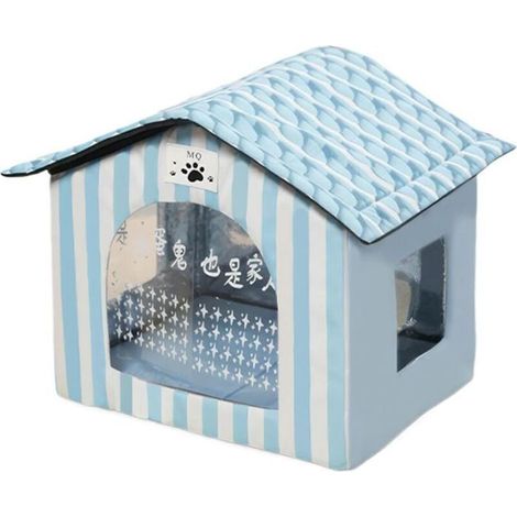 Maison pour Chat Rafraîchissante Chenil Extérieur Isolé avec Pack De (1/5)