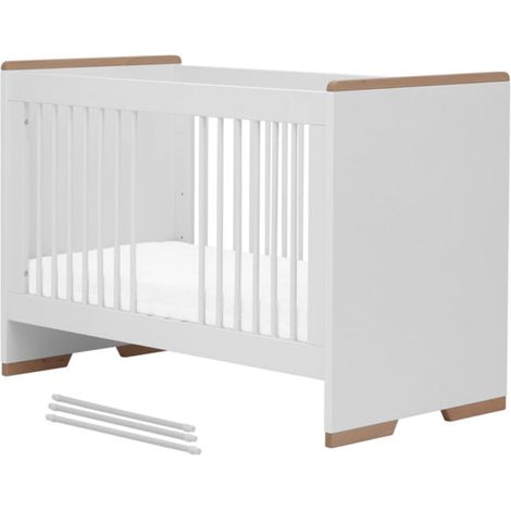 Lettino Pinio Snap Bianco e legno (1/5)