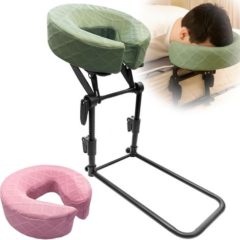 Suporte-tête de massage pour coussins de lit Matras de maison Suporte-tête de table de massage réglable pour usage professionnel et domestique, vert (1/5)