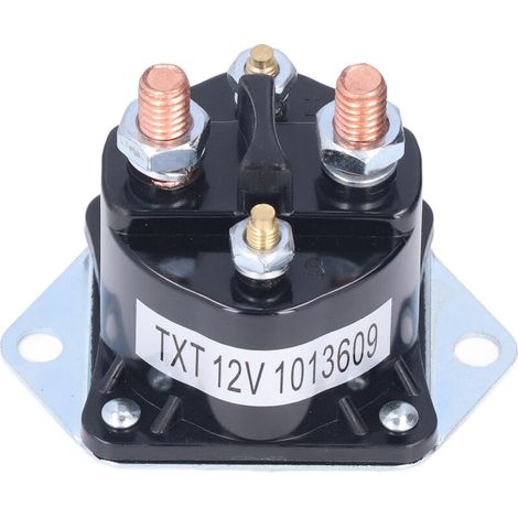 Solénoïde de Démarreur Club Car, 12V Contacteur Club Car 4 Bornes Relais de Solénoïde de Démarreur 1013609 Remplacement pour Carryall Series 1992-1997, DS Series 1984-2007 Relais. (1/5)
