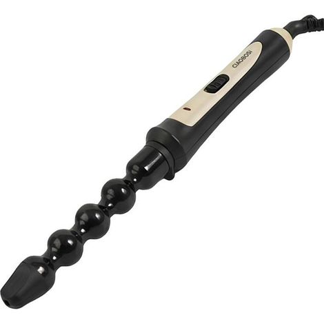 Fer à boucler - AVIZAR - 35W - Ondulations type sirène - Boucles durables - Noir (1/5)