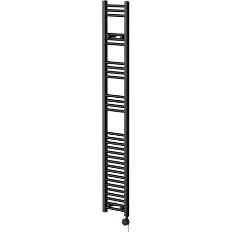 Pizarro Colore Matt Black 1800mm x 300mm Straight Digital Thermostatic Electric Heated Towel Rail (1/5)