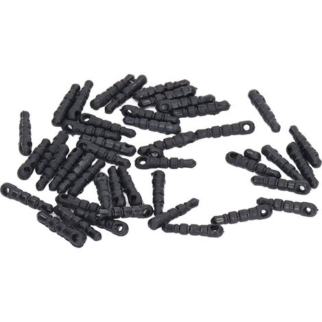 500 bouchons anti-poussière universels en plastique pour prises casque de téléphone portable (noirs, avec trous, accessoire DIY, tête ronde, noirs) (1/5)