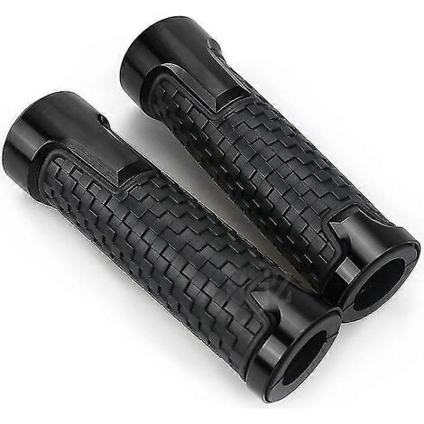 CNC-gefräste Gummigel-Handgriffe für Vespa GTS, GTV 300, 250, 125, 200, Primavera, Sprint, GT, LT, LX, PX, S 150 – Schwarz