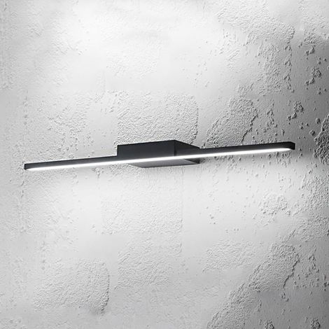 Applique Gap493C 16W 1670Lm 3000K Ip44 En Aluminium Noir Mat - Gealuce - Applique Led Moderne Pour Intérieur À Lumière Indirecte (1/5)