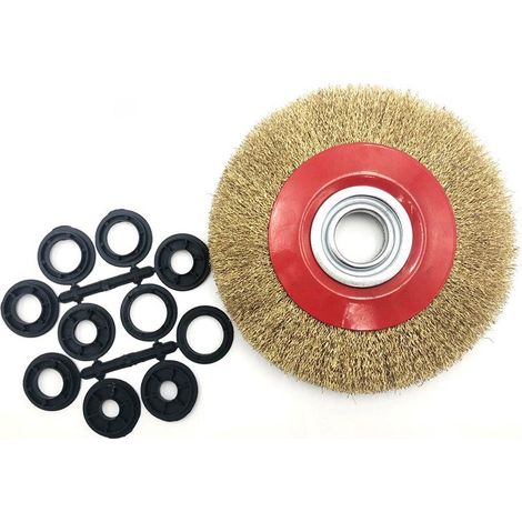 Ecleanfy - Brosse métallique circulaire 150 mm – Fil laiton pour meuleuses – Nettoyage oxydes et bavures – Performance professionnelle (1/5)
