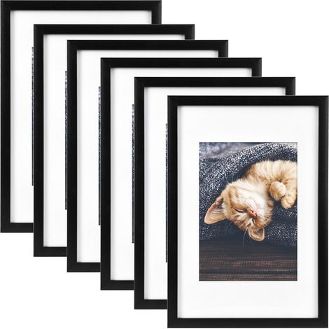 6x Bilderrahmen Schwarz Galeria, 13x18cm