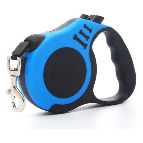 QORVA-Laisse pour animal de compagnie bleue 13113cm 1 pièce 3 mètres laisse rétractable pour chien durable et pratique