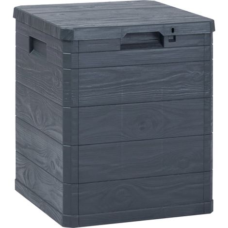 Caja de almacenamiento de jardín 90 L gris antracita vidaXL