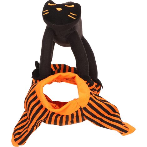 T-shirt d'Halloween pour animaux de compagnie, chaud, mignon et amusant, déguisement pour chien ou chat avec un chat noir, idéal pour les fêtes et le quotidien. (1/5)