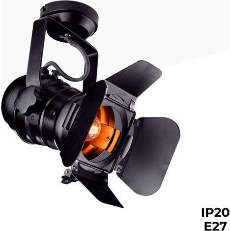 Barcelona Led – Plafonnier orientable aluminium E27 – Tête directionnelle – 4 abattants pour faisceau lumineux – IP20 intérieur – 230 x 270 mm (1/5)