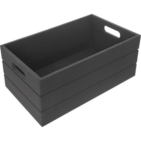 Caja de almacenamiento de madera de 31x21x13 cm