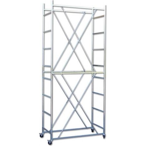 Trabattello Real Zincato Altezza 370 cm - Altezza Struttura 197 cm NON COMPRESO PIANO DI LAVORO