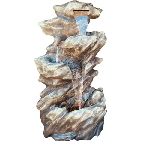 Granimex Suave Polyresin Wasserspiel mit Pumpe LED-Beleuchtung Zierbrunnen 55x44x101 cm (1/5)