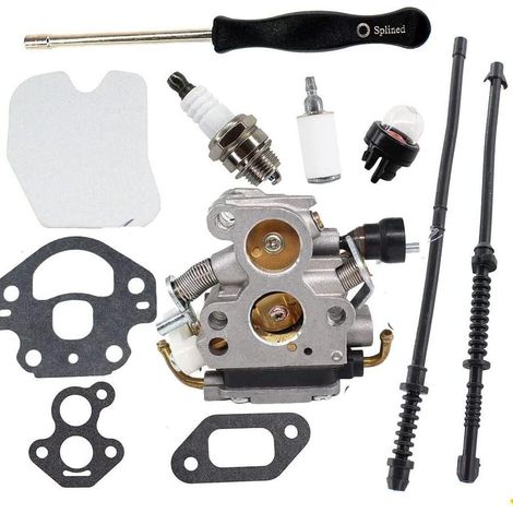 Kit carburateur, durites, filtre air compatible Husqvarna 135E 140 140E 435 440, 506450501