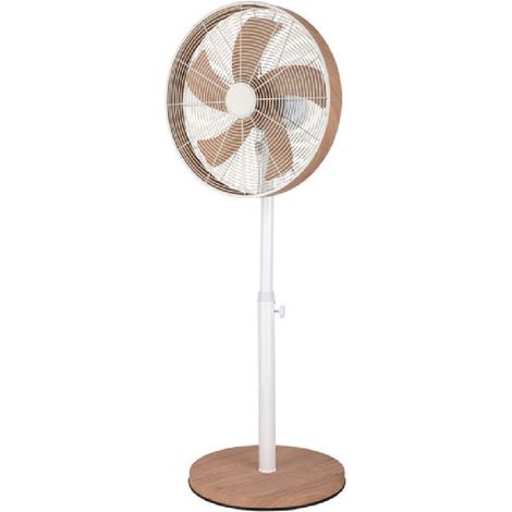 Alcañiz Weiß/Buche Bodenventilator 50 W oszillierend (1/2)