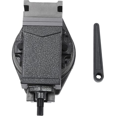Étau inclinable en fonte ductile, force de serrage de 19 kN, rotation à 360 degrés, Noir (1/2)