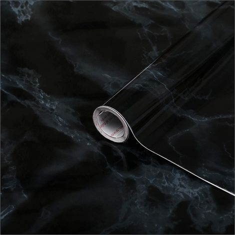 d-c-fix Pellicola Adesiva per mobili Pietra Marmo nero PVC plastica vinile impermeabile decorativa per cucina, armadio, porta carta rivestimento 67,5 x 200 cm (1/4)