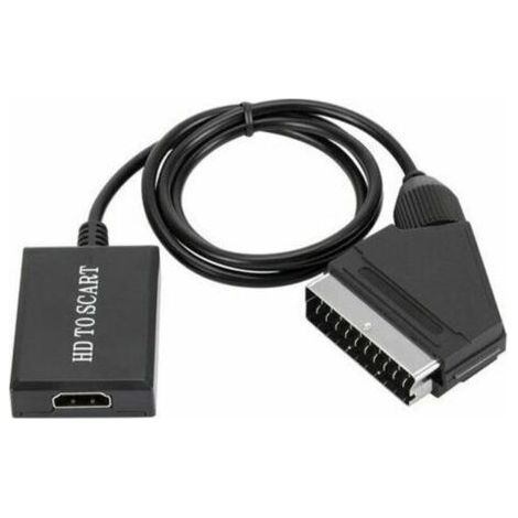 Convertitore da HDMI a SCART 1080p Plug and Play Compatibile con NTSC/PAL Tecnologia di upscaling di alta qualità