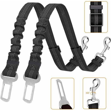 Ceinture de sécurité pour chien, ceinture de sécurité pour chien 2 pièces avec absorption des chocs élastique, ceinture de sécurité réglable, ceinture de sécurité pour chien réglable-Fei Yu (1/5)