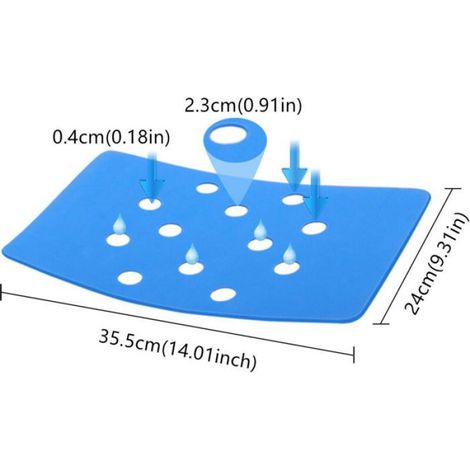 Tapis de Chaise de Bain – Coussin de Banc de Douche antidérapant en Mousse EVA avec adhésif pour Personnes handicapées, Personnes (1/4)