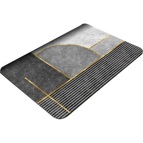 Tapis De Salle De Bain - En Terre De Diatomée - Rectangulaire 60x90 Cm - Anti-dérapant - Absorbant Rapide - 1 Pièce (1/5)