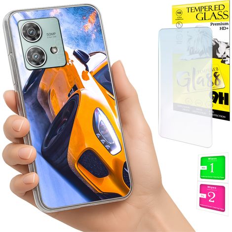 Funda para Motorola Edge 40 Neo con cubierta trasera y cristal 9H. (1/5)