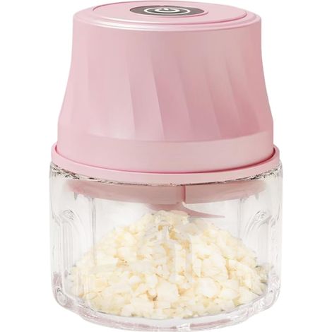 Mini robot culinaire 350 ml avec verrouillage de sécurité, hachoir à légumes électrique et broyeur à ail Idéal pour préparer des purées de viande, carottes, piments, gingembre, fruits, oignons et sal (1/5)