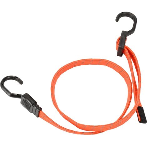 Corde de bagage de moto 100 cm réfléchissante pour vélo sangle de bagage avec crochets haute élasticité corde d'arrimage ceinture de fixation de cargaison (1/4)
