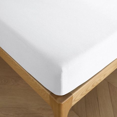 Drap housse 140 x 190 cm bonnet 30 cm "Prémium" pour lit 2 places - Prémium Neige