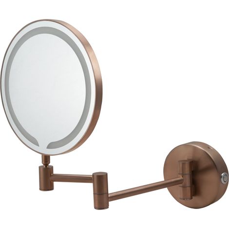 JTP Zoom LED Magnifying Makeup Mirror - Brushed Bronze (1/3)
