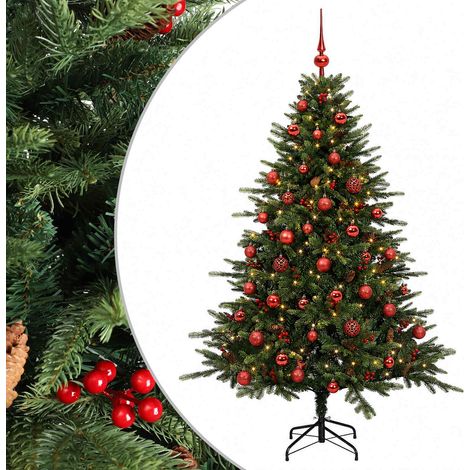 Artificial Christmas Tree with Bauble 120 cm 150 LEDs vidaXL (1/5)