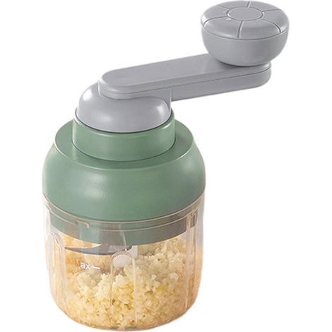Trancheuse à légumes, hachoir de cuisine portatif, compact en acier inoxydable, coupe-légumes, presse-ail, multifonction. Idéal pour la préparation de fruits, de noix et de salades. Dimensions : 13,5 (1/5)