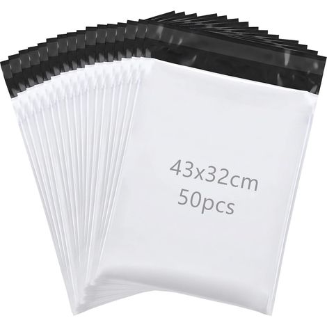 50 Pieces Parcel Shipping Bags, 32 x 43 cm Parcel Bags, Self-Adhesive (1/5)