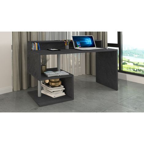 Scrivania a Giorno 140x60x92,5 cm Esse Report Grigio (1/5)