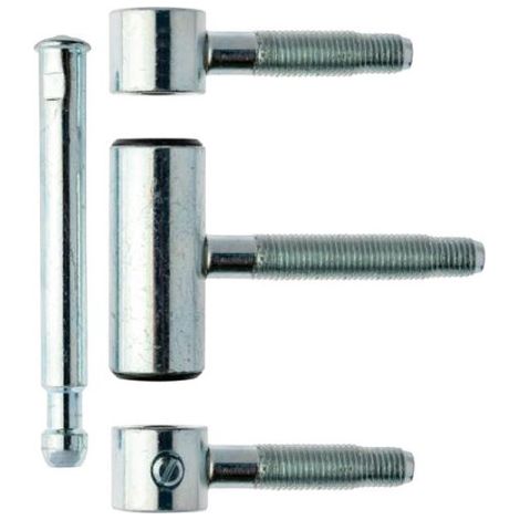 Paumelle avec STS 3pcs. bois et nb. zingué Galets ø 20. poids de porte 80kg (Par 10) (1/4)