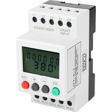 JFY-5-1 Protection contre les surtensions et les sous-tensions avec affichage LCD et relais de surveillance de tension triphasé (1/5)