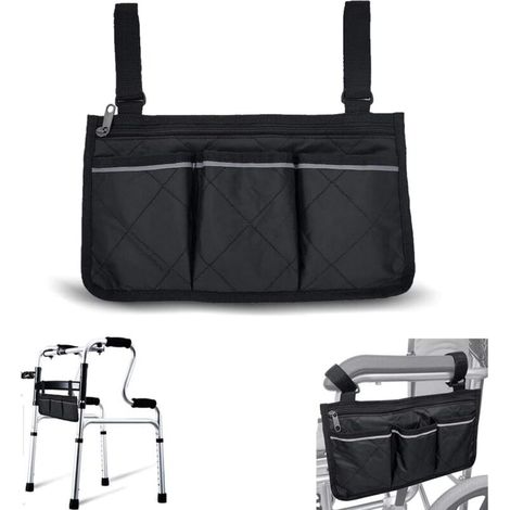 Sac d'accoudoir pour fauteuil roulant, aide à la mobilité sécurisée pour personnes âgées, pochette d