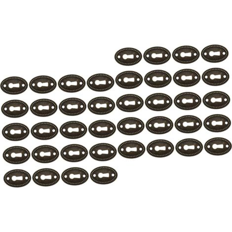 Hemobllo Lot de 40 plaques ovales antiques pour serrure tiroir (1/5)