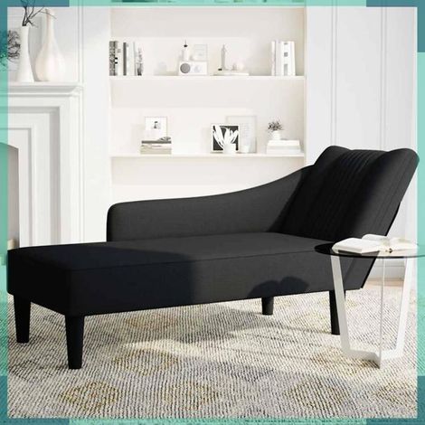 Fauteuil long - 4009802 - Accoudoir droit - Tissu 100% polyester - 140x56x66 cm (1/5)