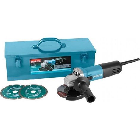 Makita – Meuleuse d’angle 115 mm 840W – Disque 115 mm – Système anti-redémarrage – Protection contre la poussière – 9557HNRGK3 (1/2)