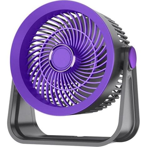 Ventilatore da tavolo - Ventilatore senza fili - Ventilatore - Ventilatore portatile - Mini ventilatore - Luce LED - 5 velocità del vento - 3 luci - 11,7 x 22,5 cm (1/5)